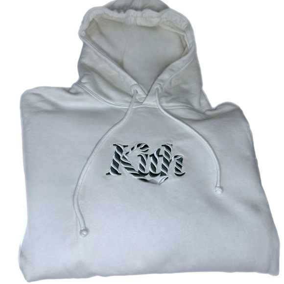 Kith Candy Cane Williams Ill Hoodie ‘Sandrift' White/Beige Men’s Size Large